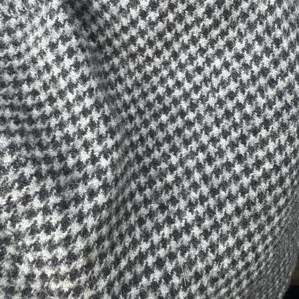 Joseph & Lyman 100% Camel Hair Newsboy Cap Hat Ear Flaps‎ Lined Houndstooth Grey